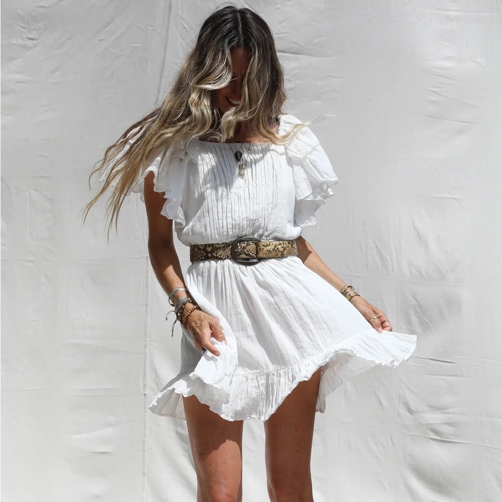 NWT Jen’s pirate booty Evolution Mini Dress - Jibarita White